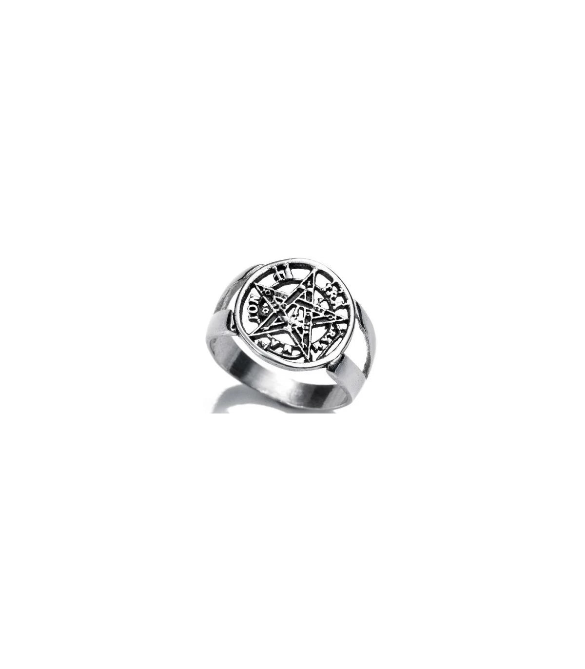 AMULETO ANILLO TETRAGRAMATON PLATA LEY