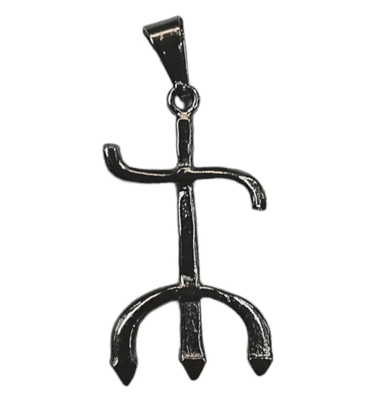 AMULETO COLGANTE FERRAMENTO TRIDENTE POMBA GIRA