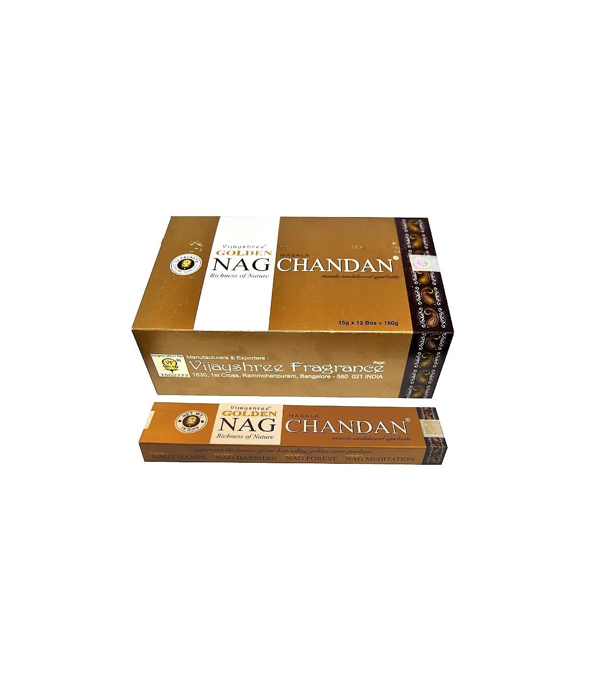 CAJA INCIENSO NAG CHANDAN X 12 PAQUETES