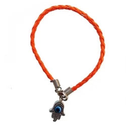 AMULETO PULSERA MANO DE FATIMA CON OJO TURCO TRENZADA
