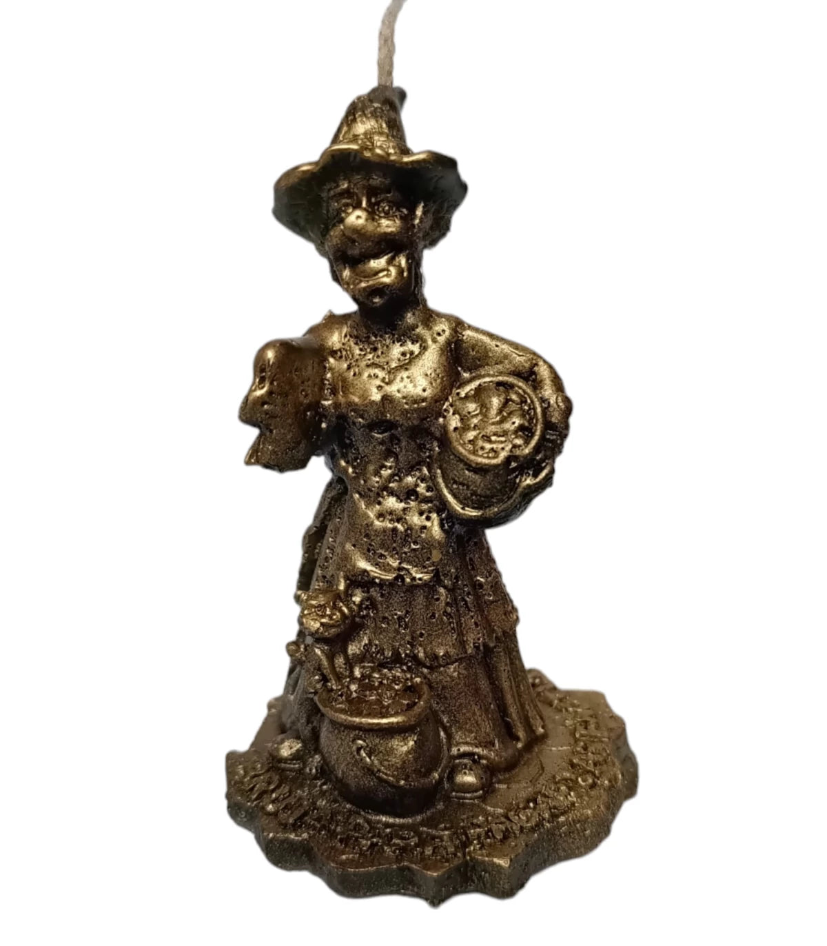 VELA BRUJA CON CALDERO 10 CM