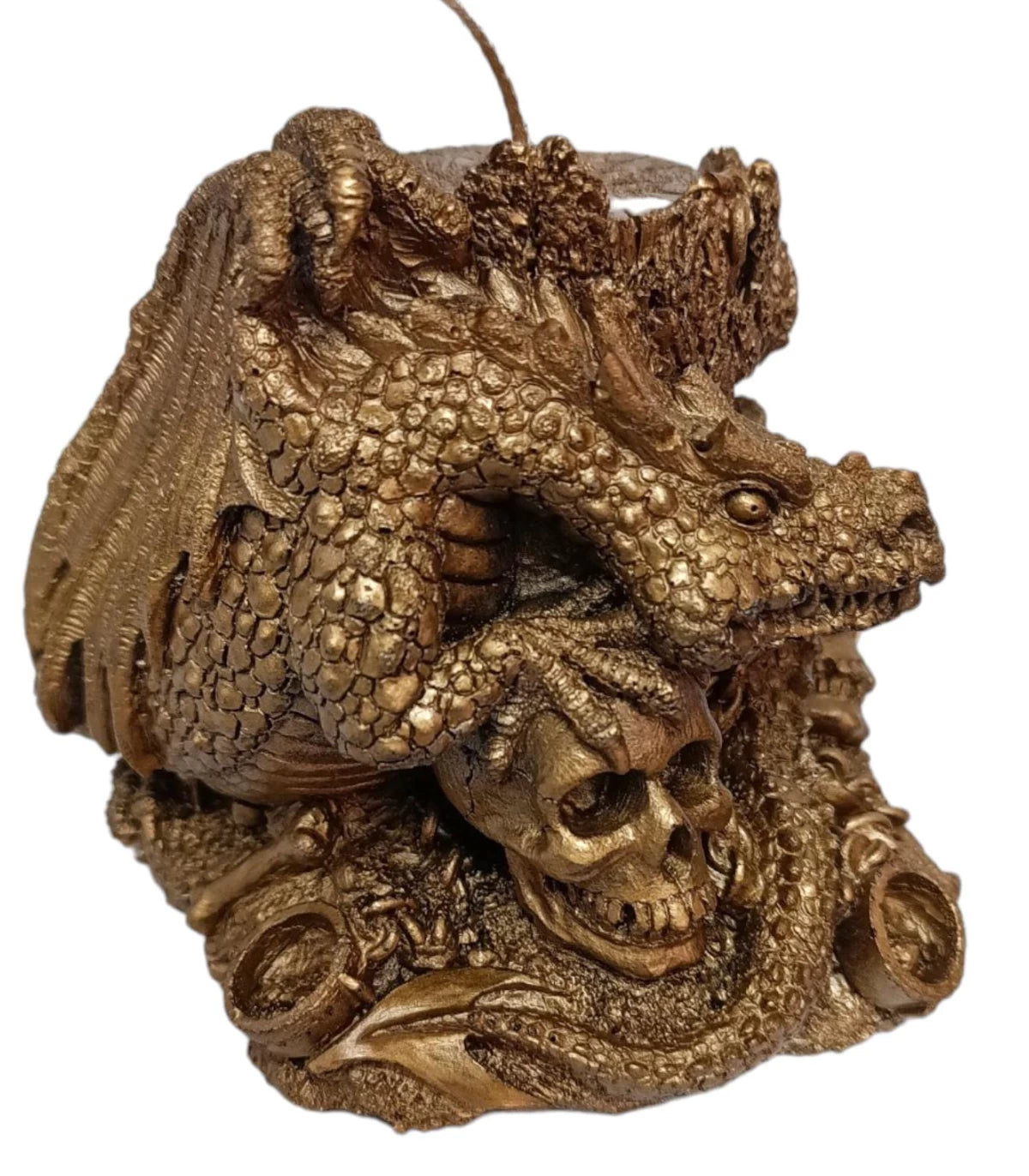 VELA DRAGÓN DORADO 15 CM