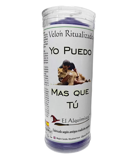 VELÓN YO PUEDO MAS QUE TU 16 CM X 6 CM.