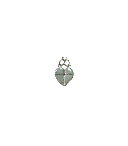 AMULETO COLGANTE CORAZON UNIDO PLATA