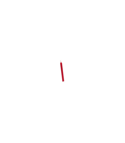 VELA BUJIA ROJA 18 CM PACK 3