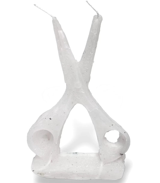 VELA TIJERA BLANCA 15 CM