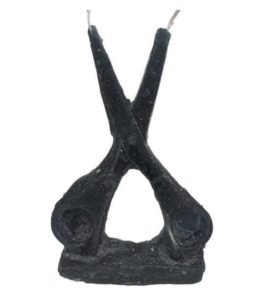 VELA TIJERA NEGRA 15 CM