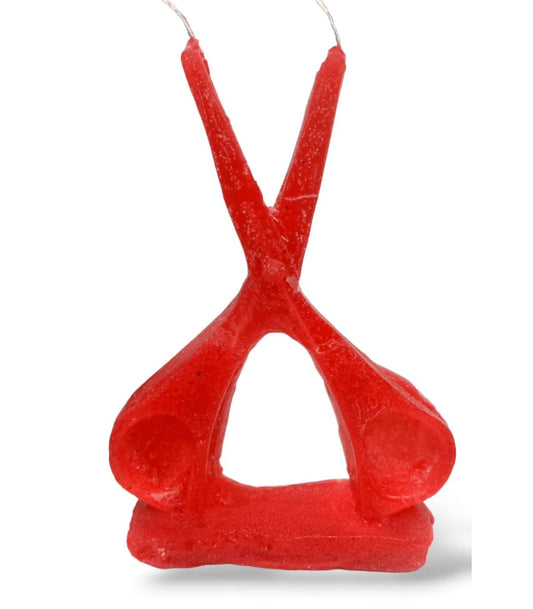 VELA TIJERA ROJA 15 CM