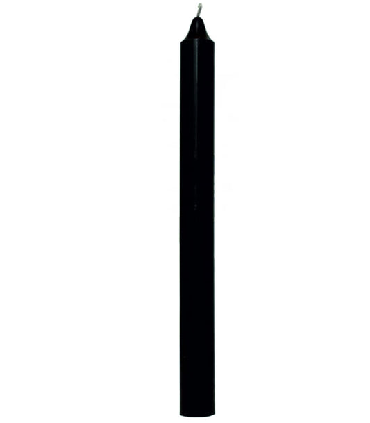 VELA BUJIA NEGRA 18 CM PACK 3